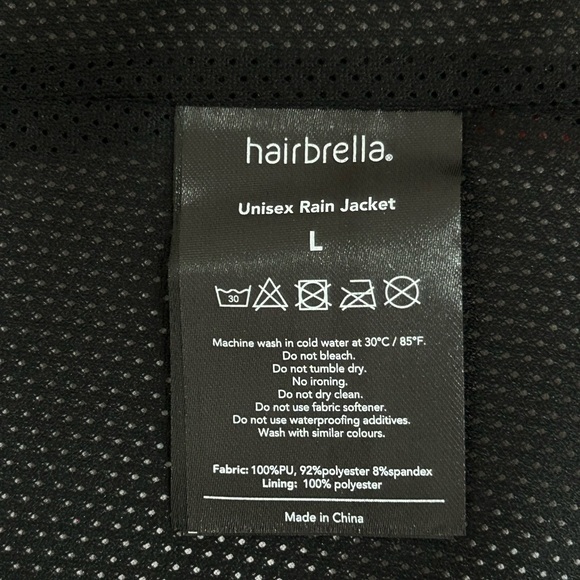 Hairbrella red women Rain Jacket, Waterproof, Satin-Lined Hood,size L - Picture 6 of 14